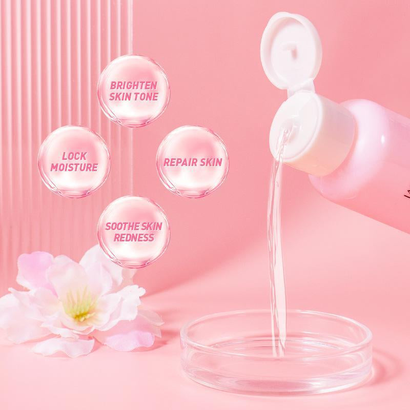 Sakura Facial Care Set (8 Counts/Set), Cleanser & Eye Cream & Moisturizing Essence & Toner & Lotion & Lip Mask & Face Cream & Hand Cream, Skin Care Kits for Women